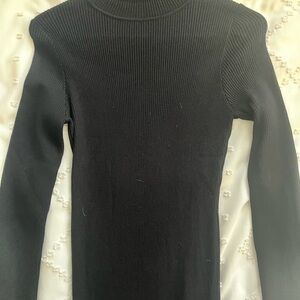 Black sweater midi dress